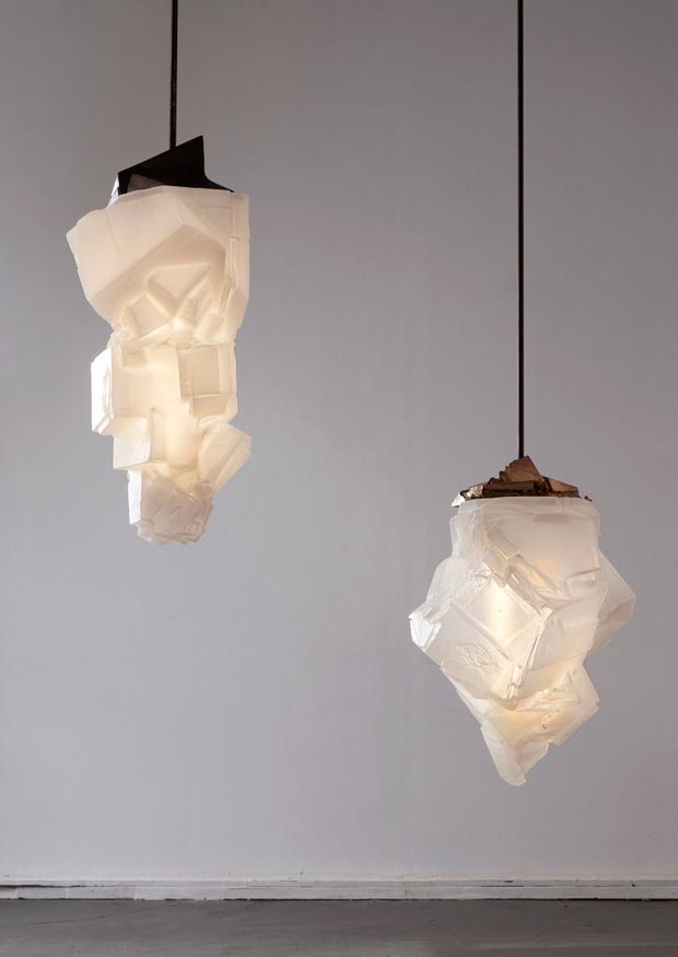 Assemblage ceiling lamps by Thaddeus Wolfe