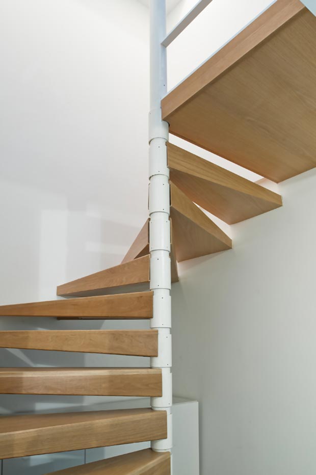 industrial spiral stairs New York Loft by MAS