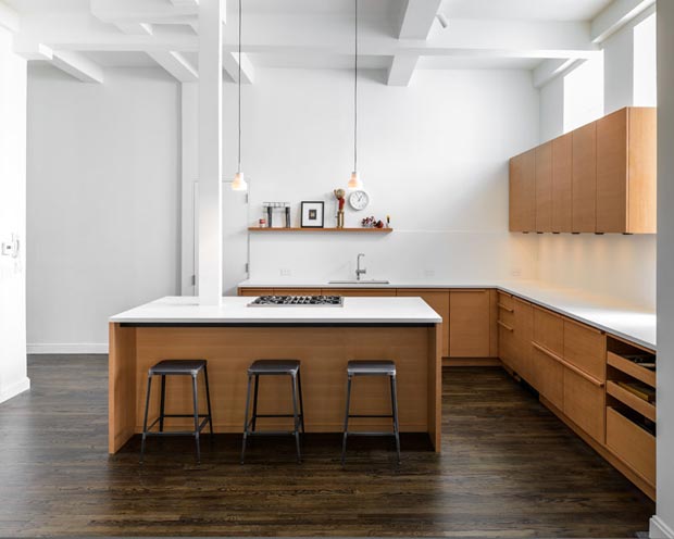white spacious NY Apartment Jane Kim Design kitchen