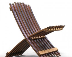 Beautiful Whit McLeod Wine Barrel Folding Chair